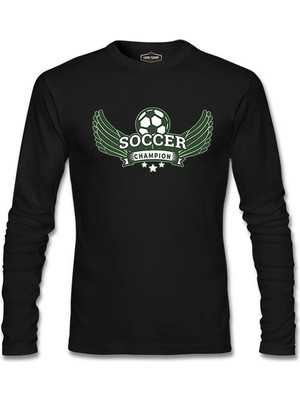 Lord T-Shirt Soccer Ball Champion Siyah Erkek Sweatshirt