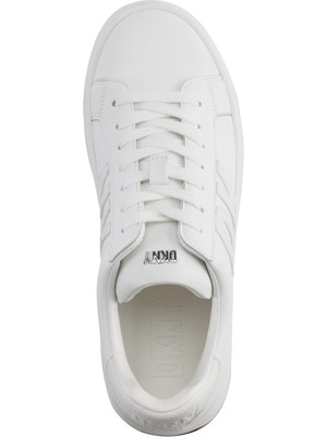 Dkny Beyaz Kadın Sneaker Abenı Rhınestone Logo - Lace Up