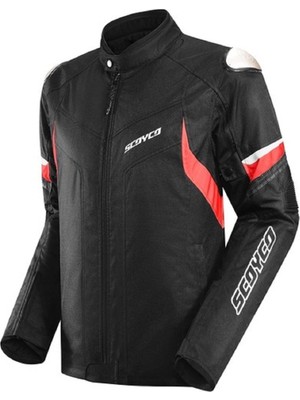 Scoyco JK176 Waterproof 4 Mevsim Motosiklet Montu Siyah Kırmızı