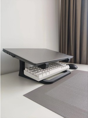 three3dprints Laptop Standı Macbook Stant Plastik Siyah