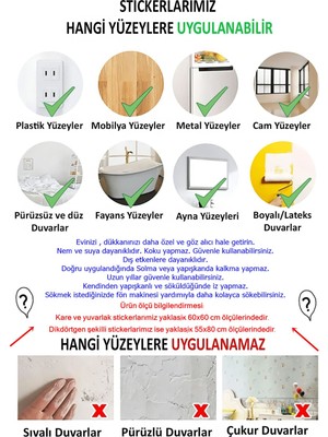 Jeronkarji Kişiye Özel Öğretmen Adı Sınıf Dekoratif Duvar Sticker Çıkartması Mutfak Ofis Yatak Odası