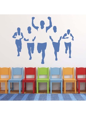 Jeronkarji Maraton Koşucuları Atletizm Spor Dekoratif Duvar Sticker Çıkartma Mutfak Ofis Yatak Odası