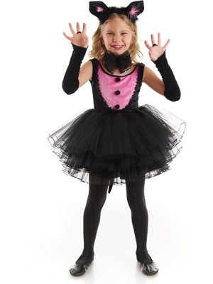 Tameris Kostüm Kedi Kostümü - Kız Çocuk Cadılar Bayramı, Halloween, Doğum Günü ve Parti Kostümleri