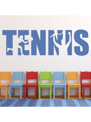 Jeronkarji Tenis Logosu Dekoratif Duvar Sticker Çıkartma Spor Salonu Çocuk Odası
