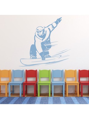 Jeronkarji Snowboard Kayak Ekstrem Sporlar Dekoratif Duvar Sticker Çıkartma Spor Salonu Çocuk Odası