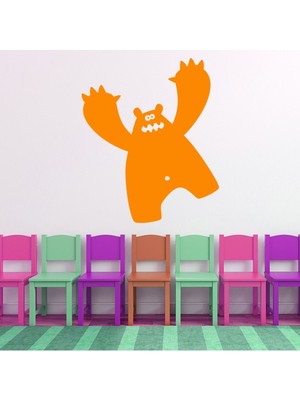 Jeronkarji Canavar Ayı Cadılar Bayramı Dekoratif Duvar Sticker Çıkartması Bebek Çocuk Odası