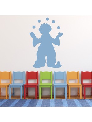 Jeronkarji Hokkabazlık Palyaço Sirk Dekoratif Duvar Sticker Çıkartma Bebek Çocuk Odası