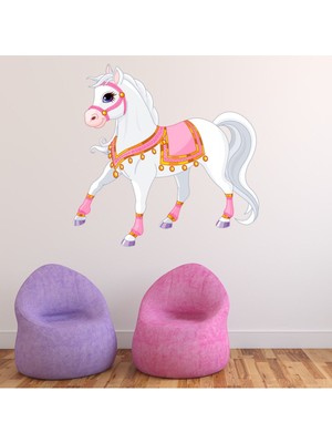 Jeronkarji Prenses At Peri Masalı Dekoratif Duvar Sticker Çıkartma Bebek Çocuk Odası