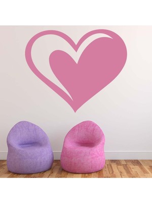 Jeronkarji Basit Aşk Kalp Kız Yatak Odası Dekoratif Duvar Sticker Çıkartma Ofis Oturma Odası