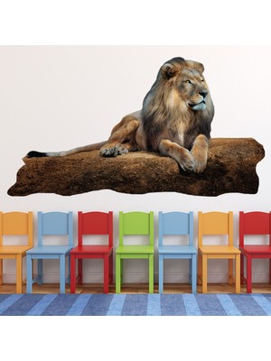 Jeronkarji Aslan Kral Dekoratif Duvar Sticker Çıkartma Yatak Çocuk Odası