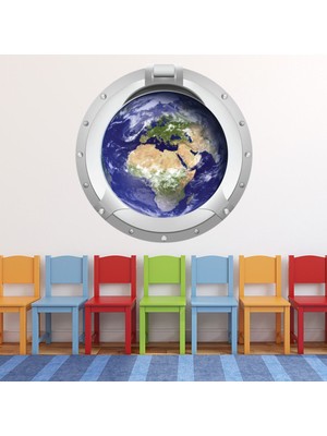 Jeronkarji Planet Earth Lombar 3D Dekoratif Duvar Sticker Çıkartması Bebek Çocuk Odası