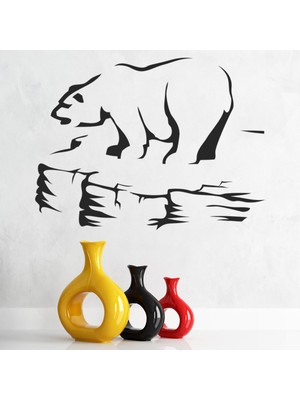 Jeronkarji Kutup Ayısı Kutup Hayvanları Dekoratif Duvar Sticker Çıkartma Yatak Çocuk Odası