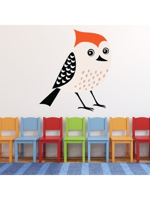 Jeronkarji Ağaçkakan Kuş Kreş Dekoratif Duvar Sticker Çıkartma Yatak Çocuk Odası