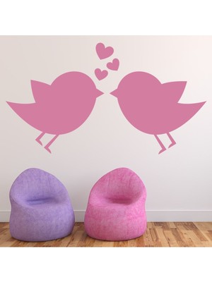 Jeronkarji Aşk Kuşları Sevimli Hayvanlar Dekoratif Duvar Sticker Çıkartma Bebek Çocuk Odası