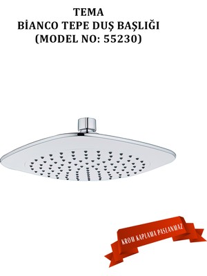 Tema Bianco Tepe Duş Başlıkları (Model No: 55230)