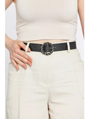 Julude Siyah Tokalı Kadın Kemer P-00011311