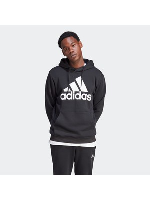 adidas Big Logo Fleece Hoodie Erkek Kapüşonlu Sweatshirt IB4024