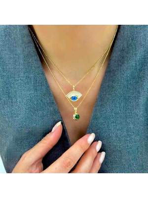 By Burak Gold Nazar Boncuk Kolye Ucu – KLU0475