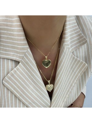 By Burak Gold Kalp Kapaklı Kolye Ucu – KLU0440