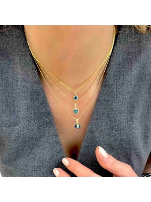 By Burak Gold Nazar Boncuk Kolye Ucu – KLU0481