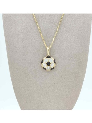 By Burak Gold Futbol Topu Kolye Ucu – KLU0418