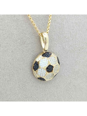 By Burak Gold Futbol Topu Kolye Ucu – KLU0418