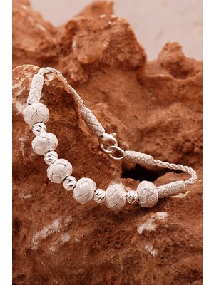 Sümer Telkari Dorika Kazaziye İşlemeli Tasarım Toplu 1000 Ayar Gümüş Bileklik 4599