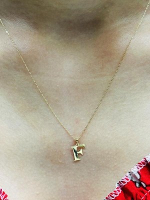 Güler Kuyumculuk 14 Ayar Altın F Harfli Zincir