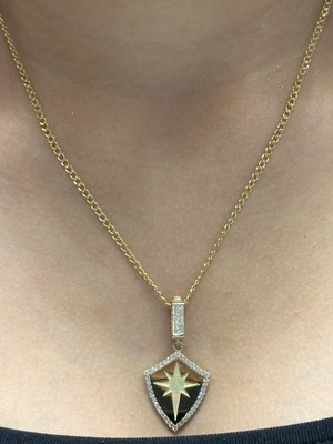 Güler Kuyumculuk 14 Ayar Altın Kutup Yıldız Kolye Uçlu Gurmet Zincir
