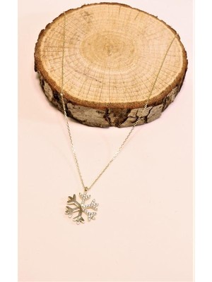 Güler Kuyumculuk Altın Kar Tanesi Kolye Ucu ve Zinciri