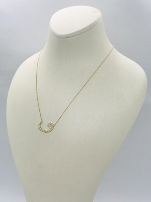 Güler Kuyumculuk 14 Ayar Altın Yonca Kolye Uçlu Zincir