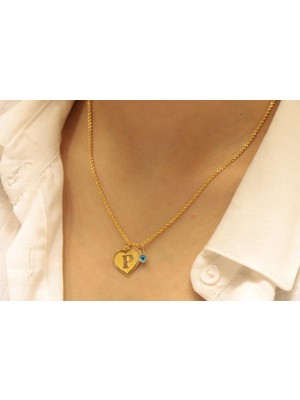Güler Kuyumculuk 14 Ayar Altın P Harfli Halat Zincir