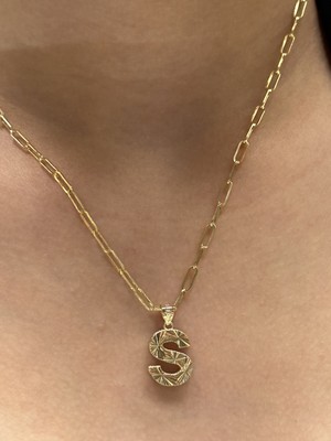 Güler Kuyumculuk Altın 3 Boyutlu S Harfli Ataç Zincir