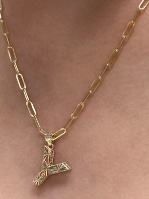 Güler Kuyumculuk Altın 3 Boyutlu Y Harfli Ataç Zincir