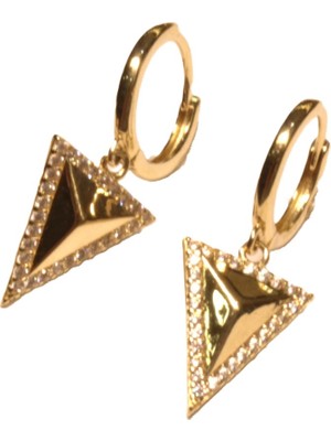 Güler Kuyumculuk 14 Ayar Altın Taşlı Halka Küpe