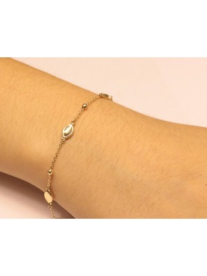 Güler Kuyumculuk 14 Ayar Altın Damla Model Bileklik