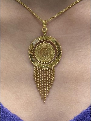 Güler Kuyumculuk Altın Baskı Çeyrek Kolye Ucu