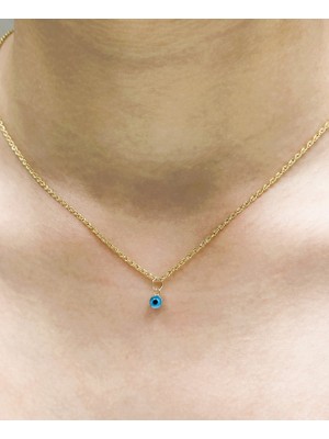 Güler Kuyumculuk Altın Nazar Boncuklu Halat Zincir