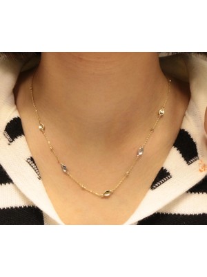 Güler Kuyumculuk 14 Ayar Altın Damla Model Zincir