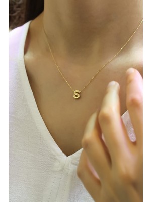 Güler Kuyumculuk 3 Boyutlu S Harfi ve Zinciri