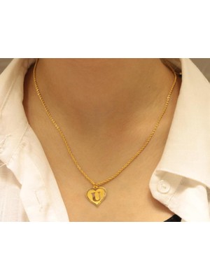 Güler Kuyumculuk 14 Ayar Altın Halat Zincirli U Harfi