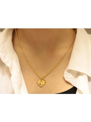 Güler Kuyumculuk 14 Ayar Altın Halat Zincirli C Harfi