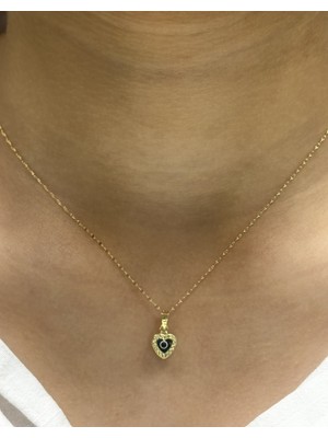 Güler Kuyumculuk 14 Ayar Altın Nazar Boncuklu Aynalı Zincir