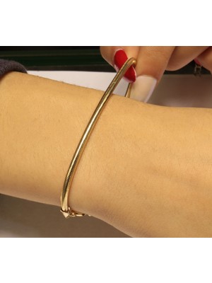 Güler Kuyumculuk 14 Ayar Altın Esnek Italyan Bileklik