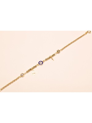 Güler Kuyumculuk Altın Dorika Toplu Nazar Göz Bileklik