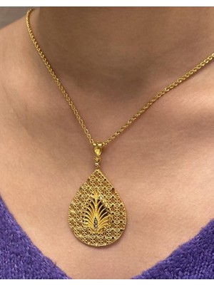 Güler Kuyumculuk Altın Dorika Toplu Kolye Uçlu Halat Zincir