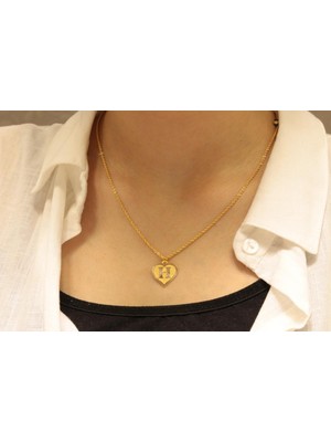 Güler Kuyumculuk 14 Ayar Altın Halat Zincirli H Harfi