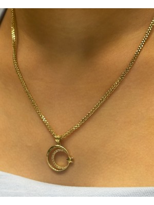 Güler Kuyumculuk Altın Ay Yıldız Kolye Uçlu Zincir