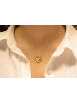 Güler Kuyumculuk 14 Ayar Altın V Harfli Aynalı Zincir