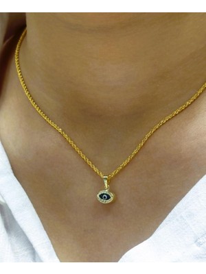 Güler Kuyumculuk 14 Ayar Altın Nazar Boncuklu Halat Zincir